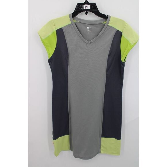 Title Nine Regulator Dress Stretch Wicking Gray Color Block Pocket Women's Small - Picture 1 of 8
